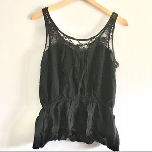 🌸Black lace top🌸